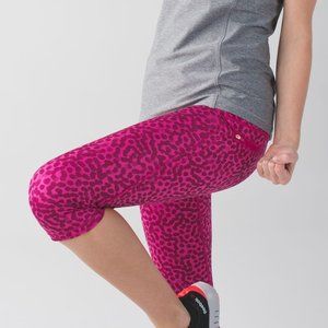 lululemon athletica Run: Top Speed Crop Pink Leopard Leggings